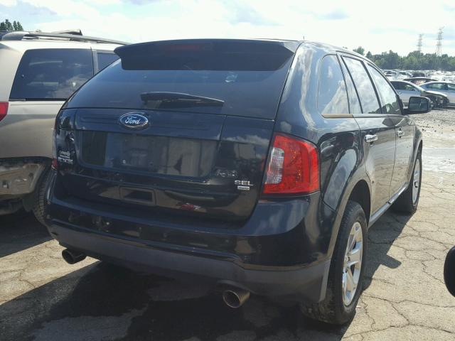 2FMDK4JC1BBA82071 - 2011 FORD EDGE SEL CHARCOAL photo 4