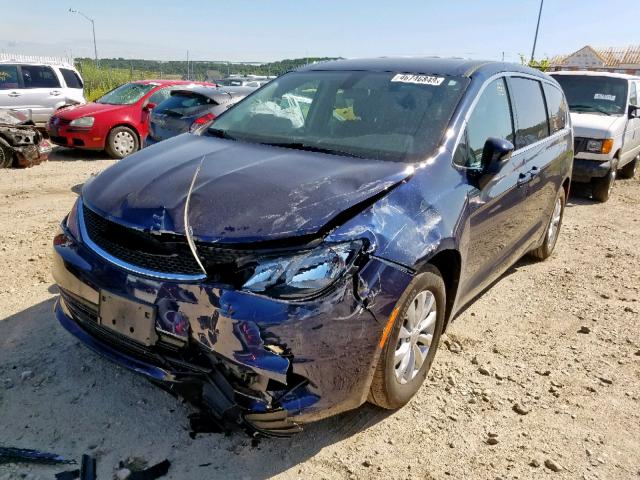 2C4RC1CG5JR235823 - 2018 CHRYSLER PACIFICA L BLUE photo 2