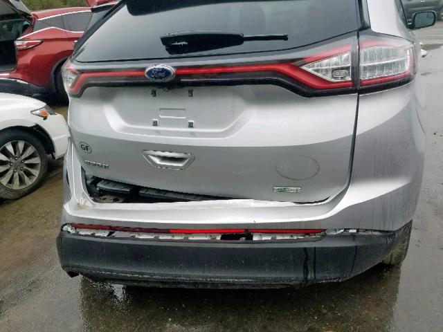 2FMPK3G9XGBC33502 - 2016 FORD EDGE SE SILVER photo 10