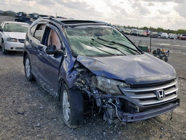 JHLRM4H78CC004324 - 2012 HONDA CR-V EXL BLUE photo 1