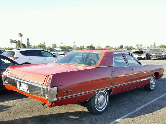 0000CM41M2C214151 - 1972 CHRYSLER NEWPORT RED photo 4