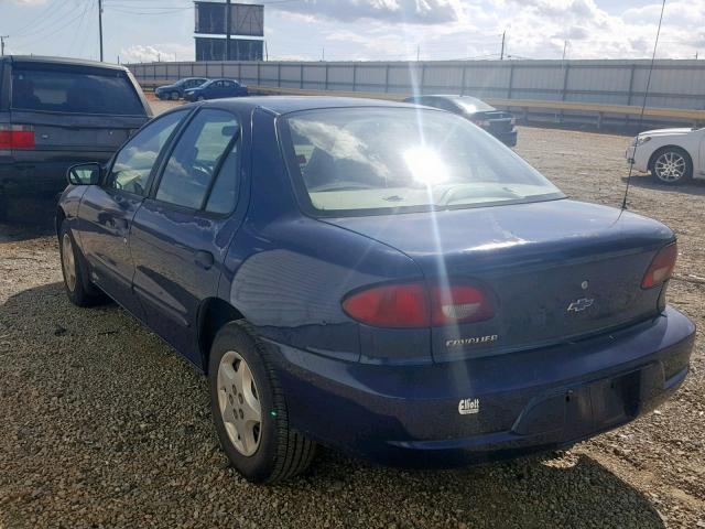 1G1JC524727477133 - 2002 CHEVROLET CAVALIER B BLUE photo 3