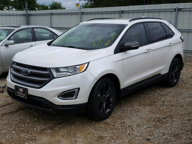 2FMPK3J97JBB09980 - 2018 FORD EDGE SEL WHITE photo 2