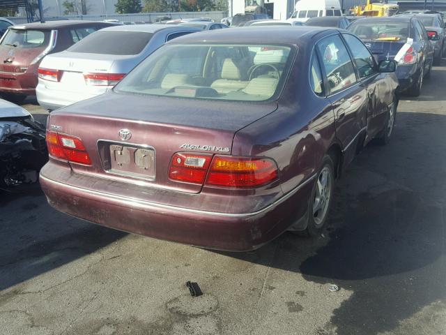 4T1BF18B6WU256384 - 1998 TOYOTA AVALON XL MAROON photo 4