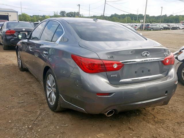 JN1BV7AR4FM417688 - 2015 INFINITI Q50 BASE GRAY photo 3