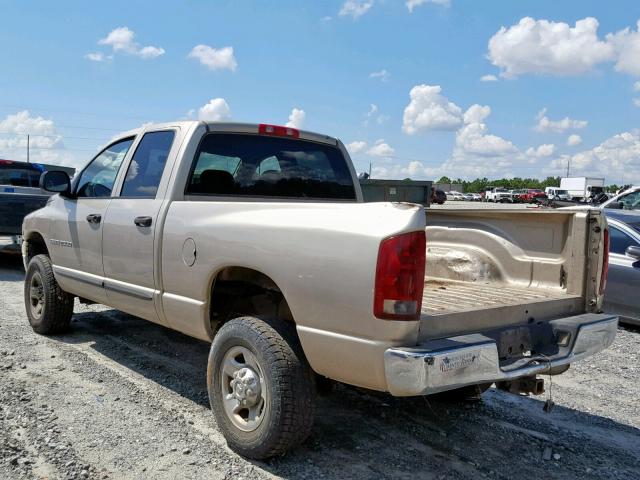 3D7KS28C25G745256 - 2005 DODGE RAM 2500 S Ոսկեգույն լուսանկար 3