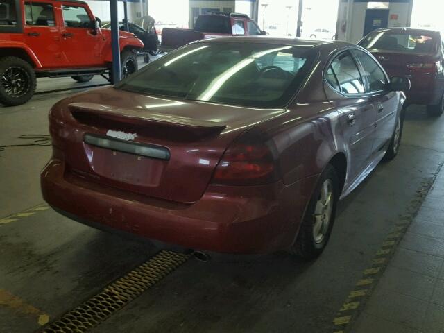 2G2WP522551255499 - 2005 PONTIAC GRAND PRIX MAROON photo 4