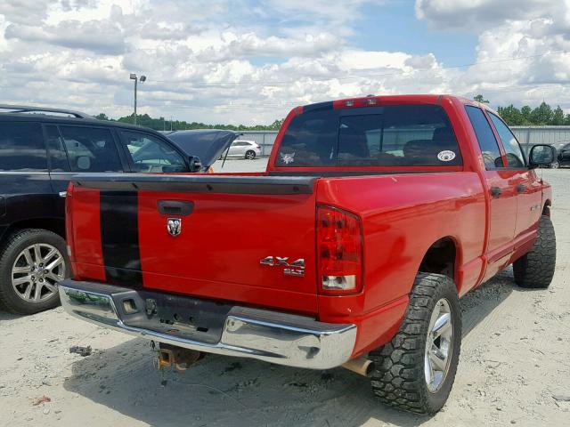 1D7HU18206S617307 - 2006 DODGE RAM 1500 S RED photo 4