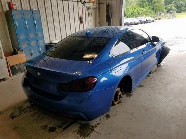 WBA3N5C53EK197449 - 2014 BMW 428 XI BLUE photo 4