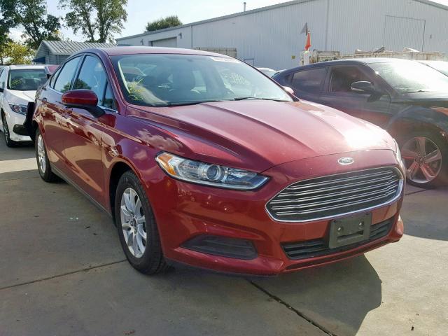 3FA6P0G75FR226901 - 2015 FORD FUSION S RED photo 1