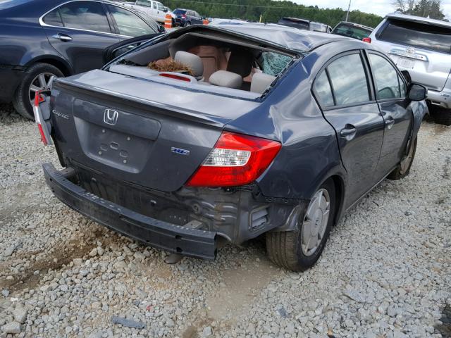 2HGFB2F68CH332121 - 2012 HONDA CIVIC HF GRAY photo 4