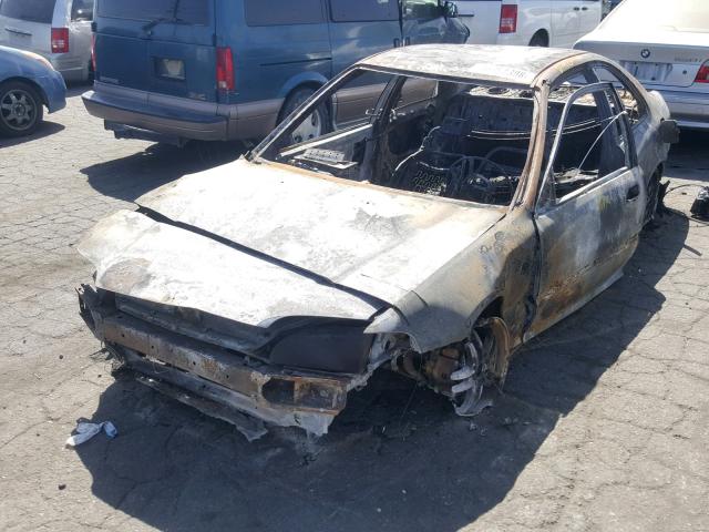 2HGEJ2225SH567575 - 1995 HONDA CIVIC DX BURN photo 2