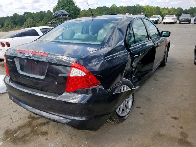 3FAHP0GA1CR260267 - 2012 FORD FUSION S BLACK photo 4