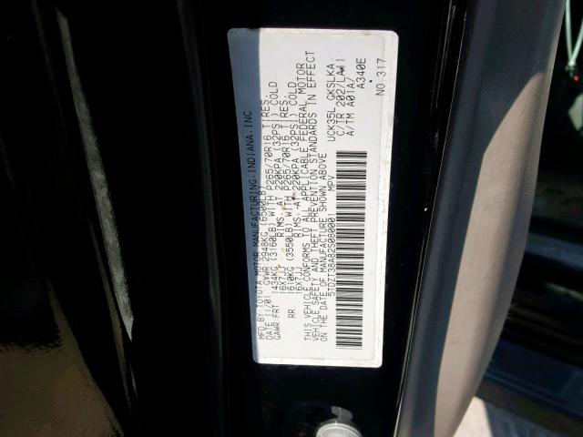 5TDZT38A82S080001 - 2002 TOYOTA SEQUOIA LI BLACK photo 10