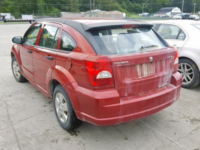 1B3HB28B98D502073 - 2008 DODGE CALIBER RED photo 3