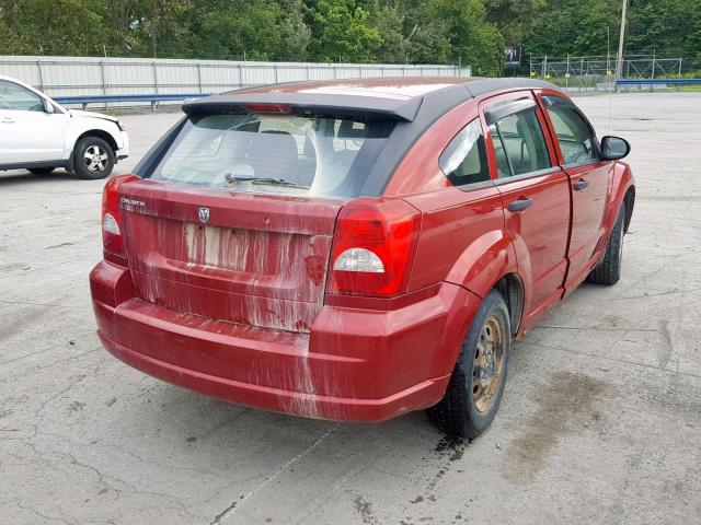 1B3HB28B98D502073 - 2008 DODGE CALIBER RED photo 4