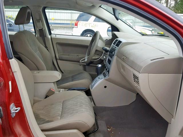 1B3HB28B98D502073 - 2008 DODGE CALIBER RED photo 5