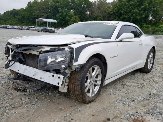 2G1FA1E34E9244210 - 2014 CHEVROLET CAMARO LS WHITE photo 2