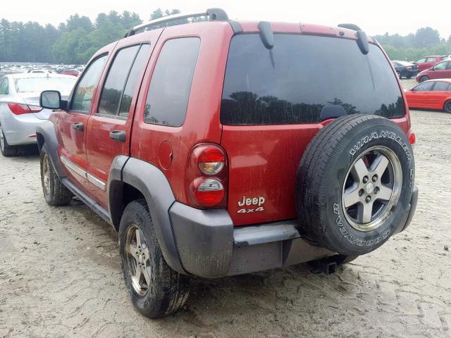 1J4GL48K06W167414 - 2006 JEEP LIBERTY SP RED photo 3