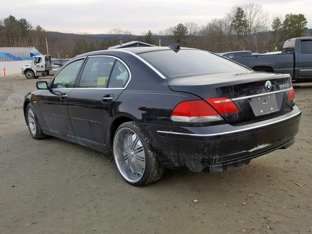 WBAHN83527DT66293 - 2007 BMW 750 BLACK photo 3