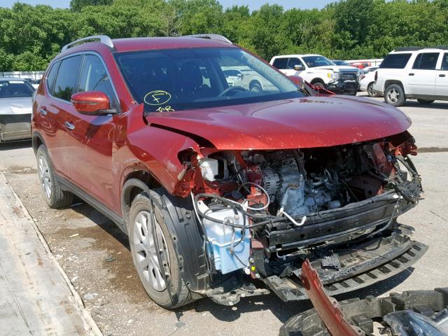 KNMAT2MT5GP637821 - 2016 NISSAN ROGUE S RED photo 1