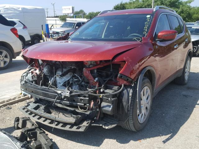 KNMAT2MT5GP637821 - 2016 NISSAN ROGUE S RED photo 2