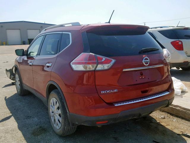KNMAT2MT5GP637821 - 2016 NISSAN ROGUE S RED photo 3