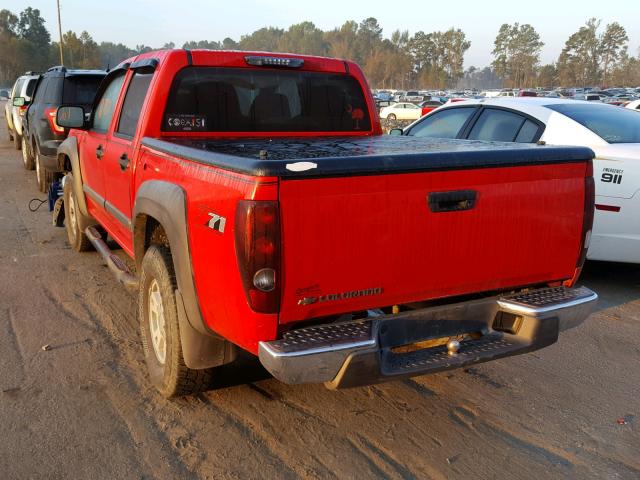 1GCDS136X68134171 - 2006 CHEVROLET COLORADO RED photo 3