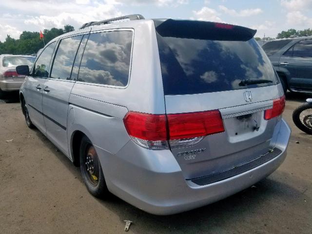 5FNRL3H28AB026662 - 2010 HONDA ODYSSEY LX GRAY photo 3