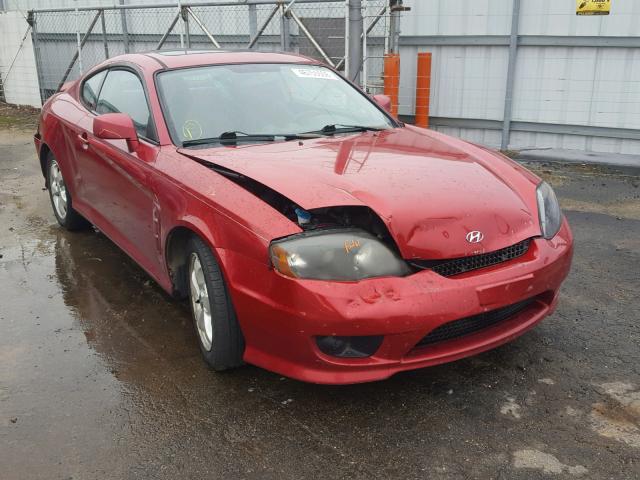 KMHHM65D75U160698 - 2005 HYUNDAI TIBURON RED photo 1