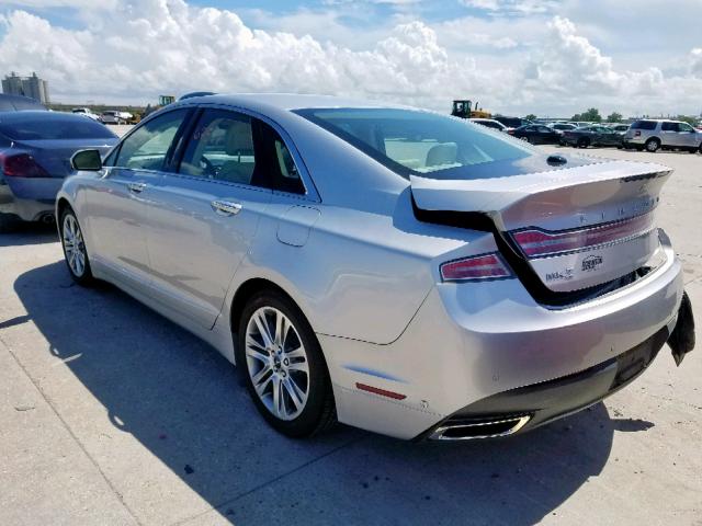 3LN6L2LU8DR824812 - 2013 LINCOLN MKZ HYBRID SILVER photo 3