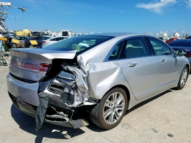 3LN6L2LU8DR824812 - 2013 LINCOLN MKZ HYBRID SILVER photo 4