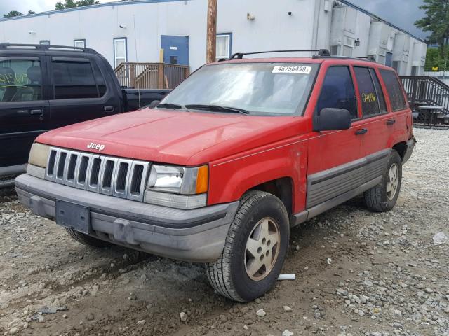 1J4GX58S1PC660662 - 1993 JEEP GRAND CHER RED photo 2