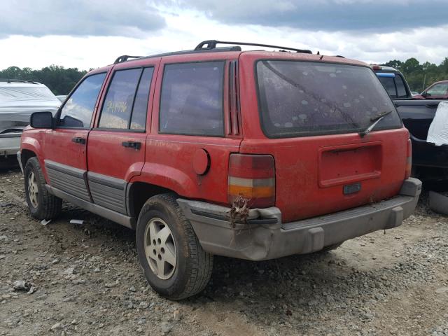 1J4GX58S1PC660662 - 1993 JEEP GRAND CHER RED photo 3