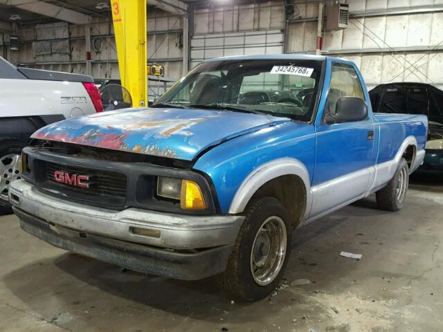 1GTCS14Z2RK514617 - 1994 GMC SONOMA BLUE photo 2