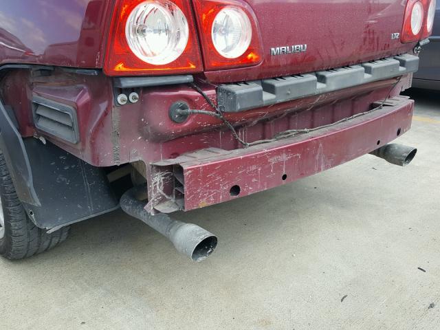 1G1ZK57768F206118 - 2008 CHEVROLET MALIBU LTZ მუქწითელი ფოტო 10