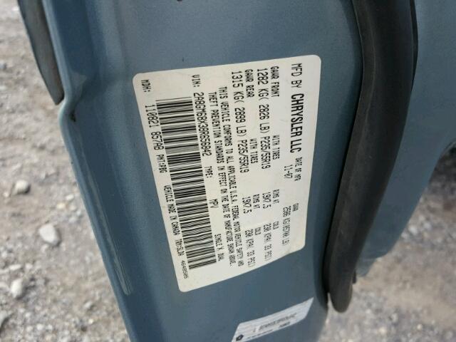 2A8GM68X38R656842 - 2008 CHRYSLER PACIFICA T BLUE photo 10