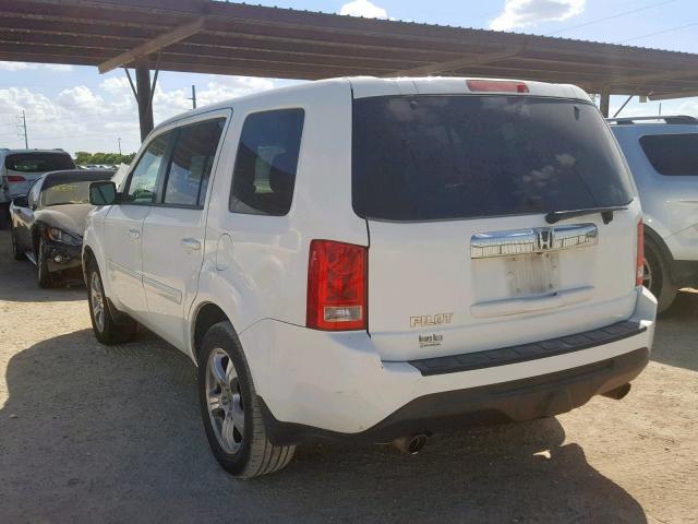 5FNYF3H77CB044121 - 2012 HONDA PILOT EXLN WHITE photo 3