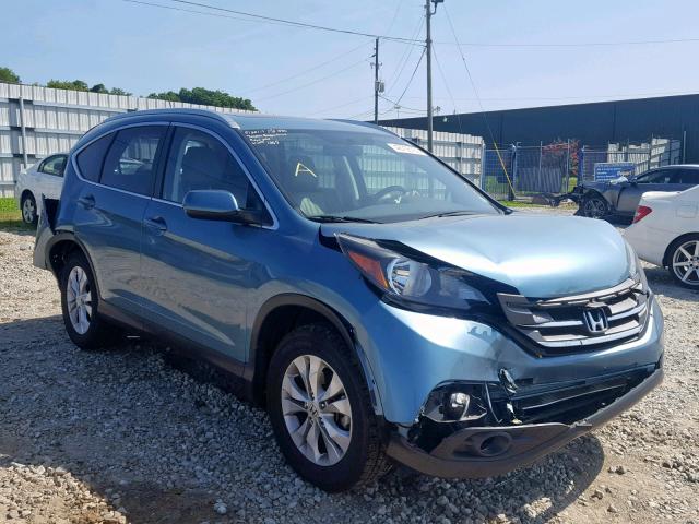 2HKRM3H79EH561385 - 2014 HONDA CR-V EXL BLUE photo 1