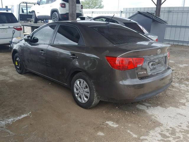 KNAFU4A29C5513466 - 2012 KIA FORTE EX GRAY photo 3