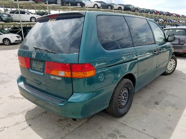 5FNRL18552B012461 - 2002 HONDA ODYSSEY LX GREEN photo 4