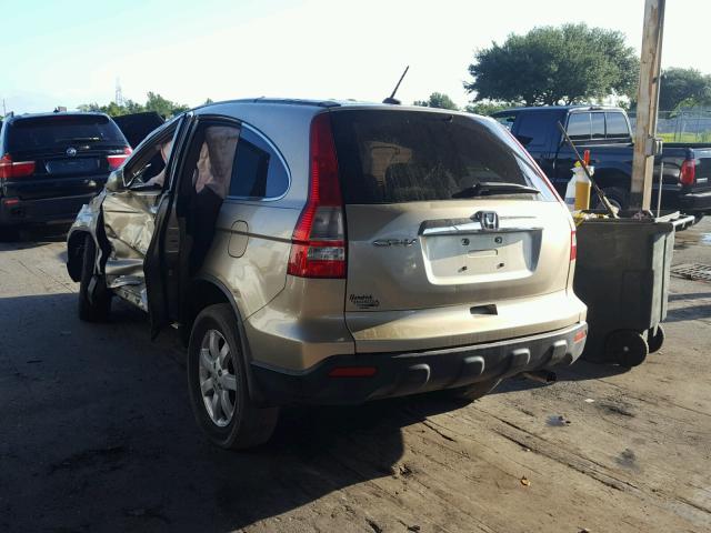 JHLRE38758C012556 - 2008 HONDA CR-V EXL GOLD photo 3