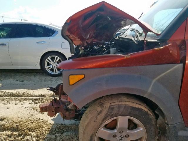 5J6YH28685L018620 - 2005 HONDA ELEMENT EX ORANGE photo 9