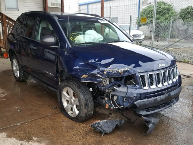 1C4NJCBB3ED856671 - 2014 JEEP COMPASS SP BLUE photo 1