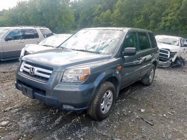 2HKYF18137H504172 - 2007 HONDA PILOT LX GRAY photo 2