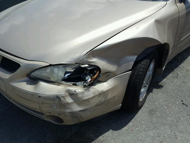 1G2NF52E54M601045 - 2004 PONTIAC GRAND AM S TAN photo 9