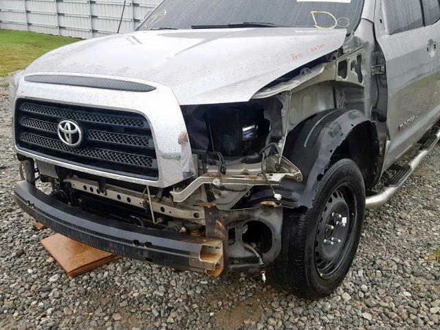 5TBRT54128S460373 - 2008 TOYOTA TUNDRA DOU SILVER photo 9