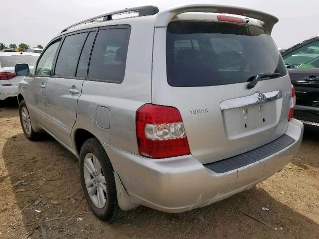 JTEDW21A460012630 - 2006 TOYOTA HIGHLANDER SILVER photo 3