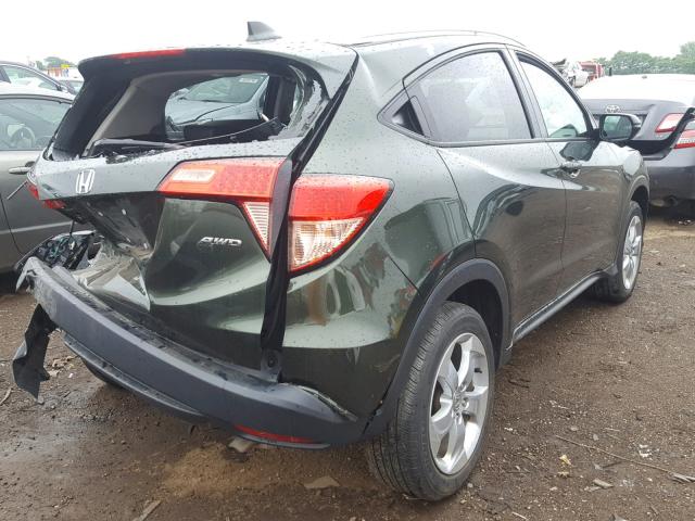 3CZRU6H70GM727477 - 2016 HONDA HR-V EXL GREEN photo 4