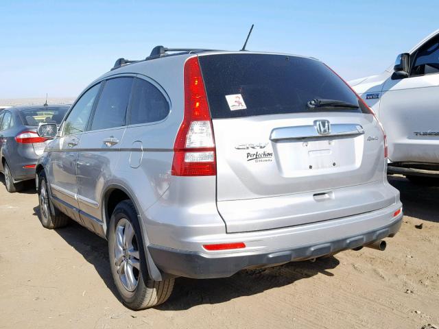 JHLRE4H77BC026388 - 2011 HONDA CR-V EXL SILVER photo 3